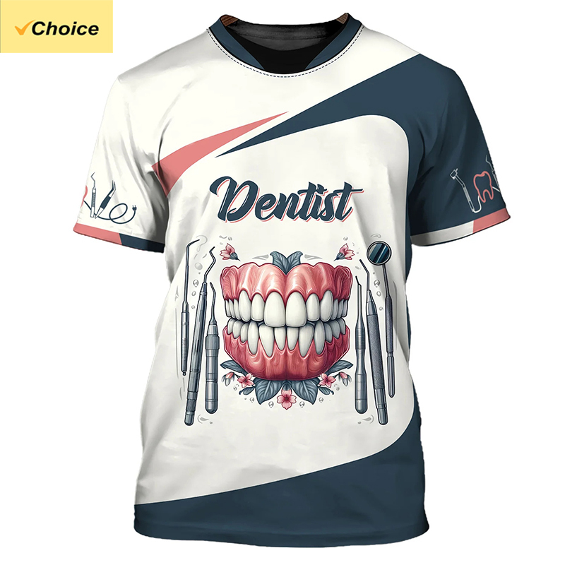 3D Printing Tooth - T-shirt da uomo 2026 con stampa