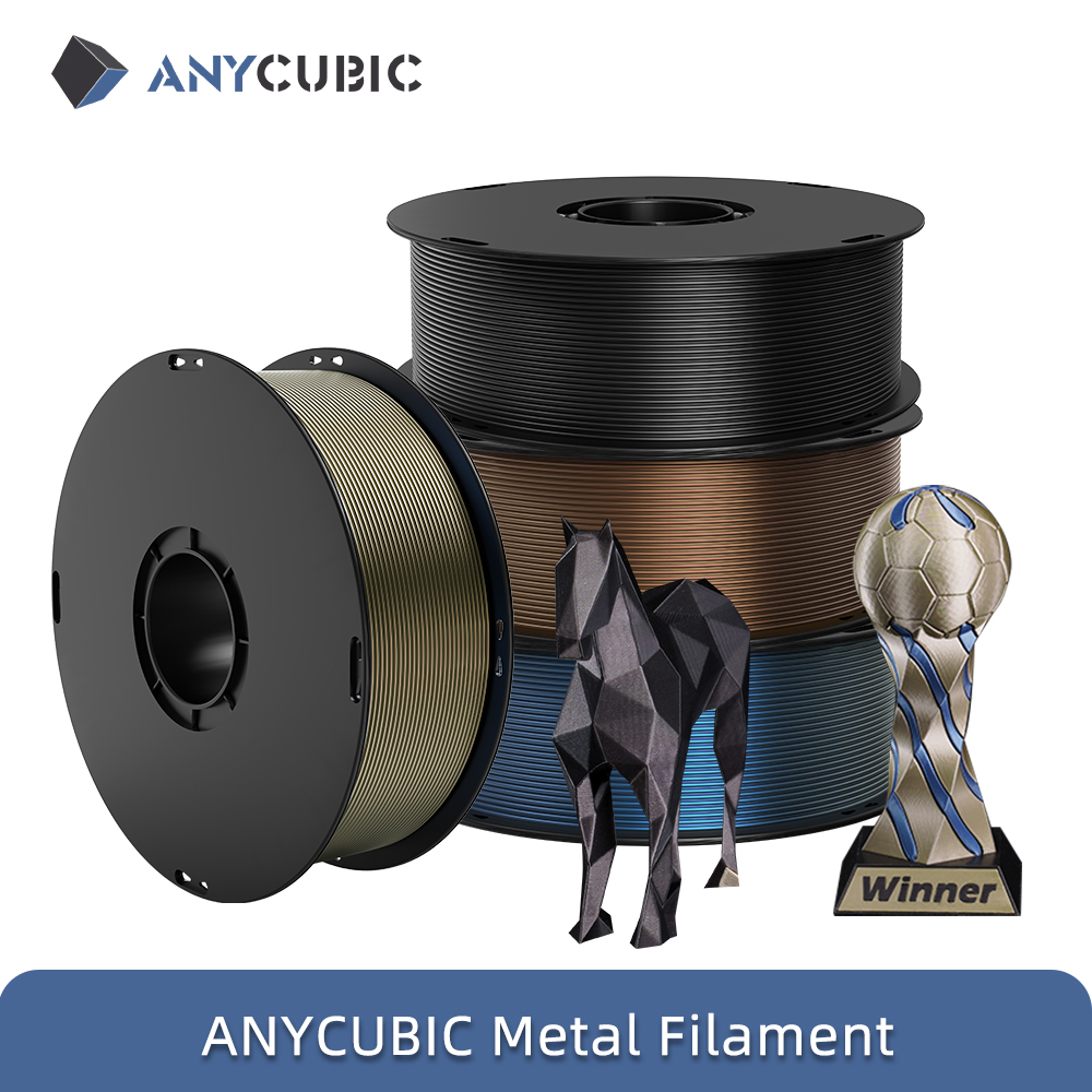 Pla Filament 1.75Mm - ANYCUBIC Filamento Metallico 4kg/1kg, Texture Metallica