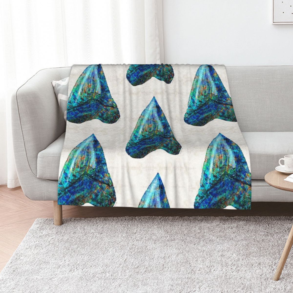 3D Printing Tooth - Coperta decorativa con denti di squalo