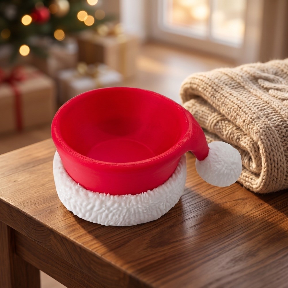3D Printing Xmas - Ciotola Natalizia con Cappello di Babbo