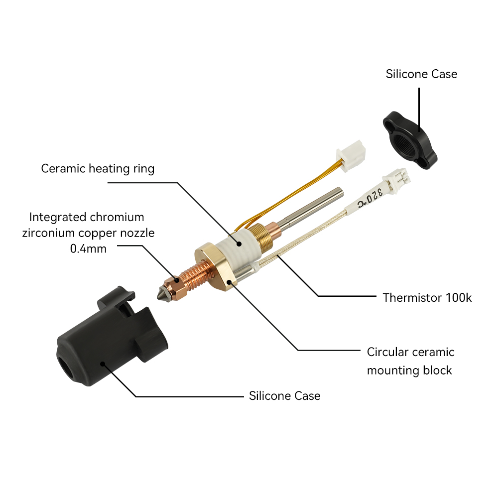 Per Creality K1C/K1 Max Hotend - 3D Printing Creality recensione e prezzo