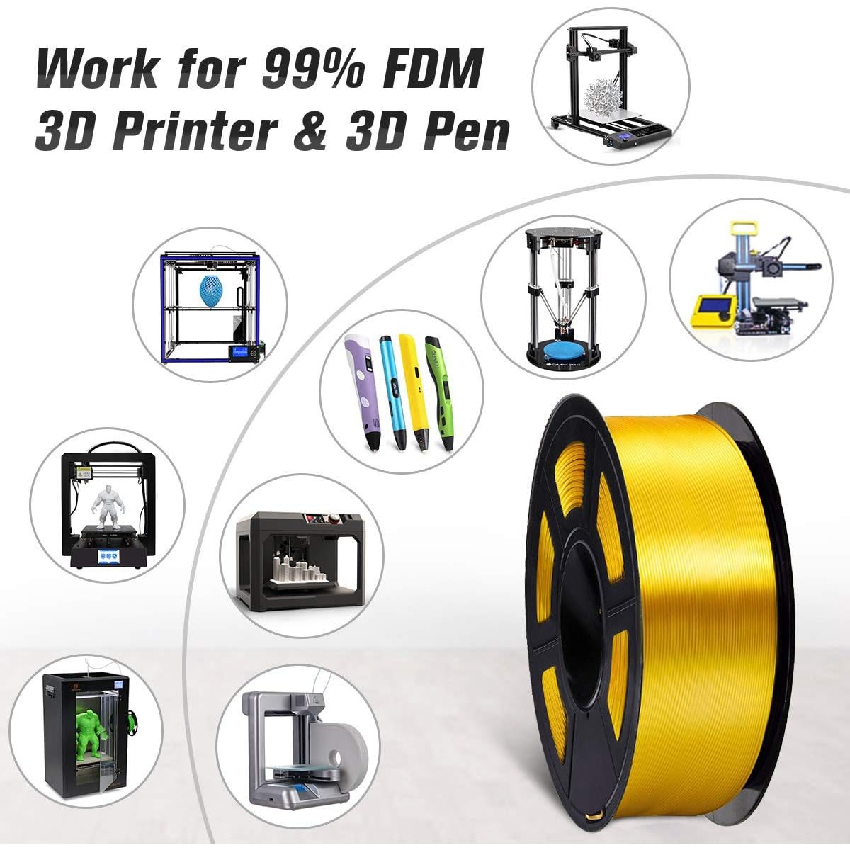 Filamento PLA Silk Gold per St - 3D Printing House Machine recensione e prezzo