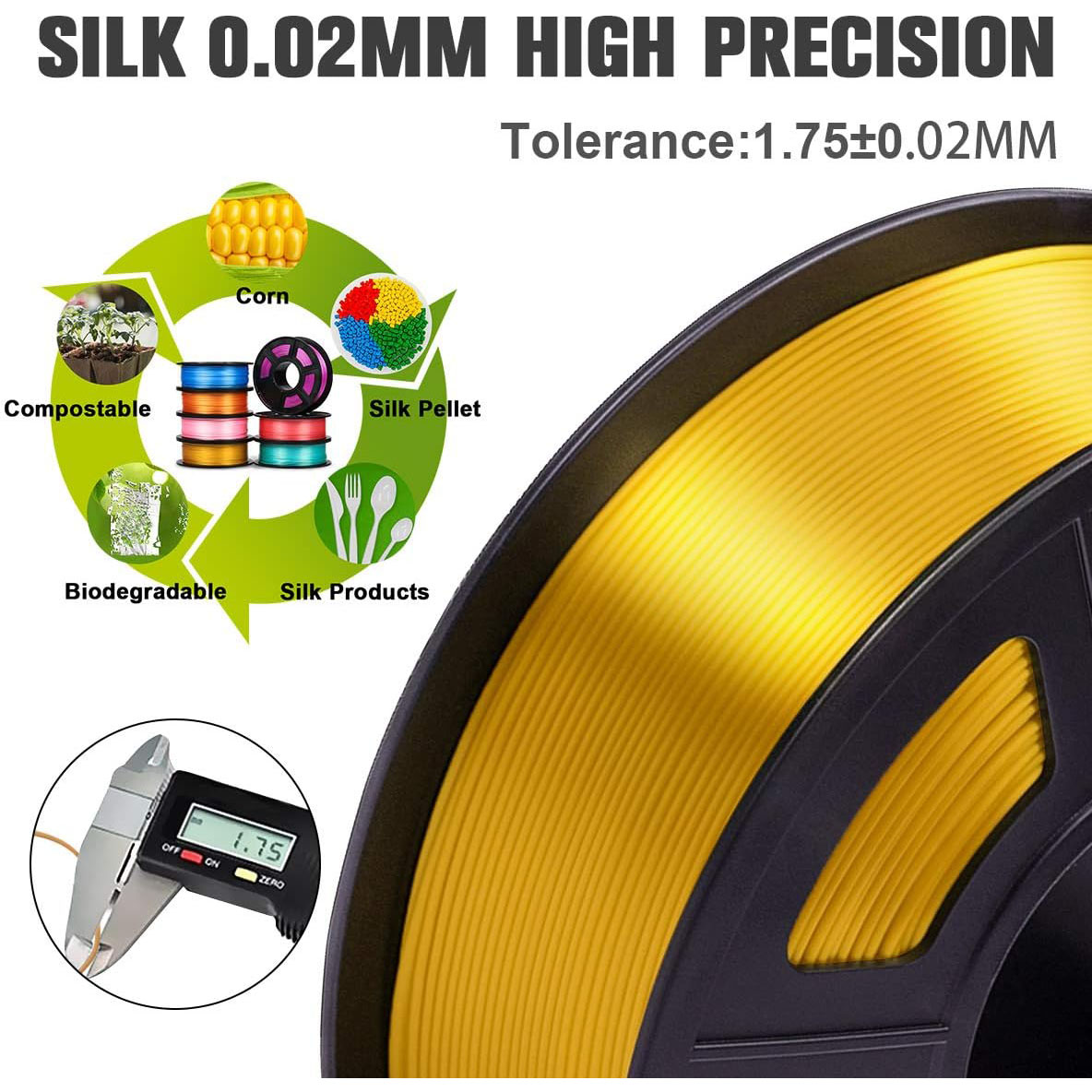 Filamento PLA Silk Gold per St - 3D Printing House Machine recensione e prezzo